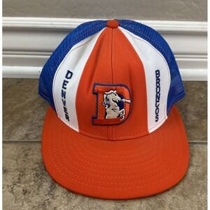 Trucker Hat Cap Snapback Baseball Vintage Mesh NFL Denver Broncos Lucky Stripes